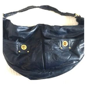 Marc by Marc Jacobs Turn Lock Navy Leather Bag